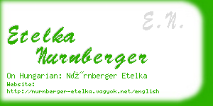 etelka nurnberger business card